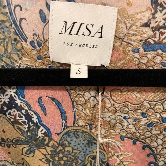 BNWT!! STUNNING FLORAL MISA LOS ANGELES MAXI DRESS BILLOWING SLEEVES BOHO - Picture 8 of 9